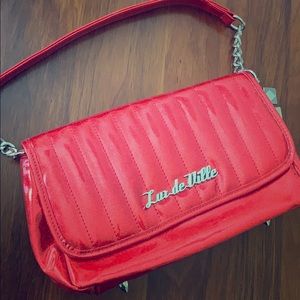 Lux de Ville red gambler retro purse handbag